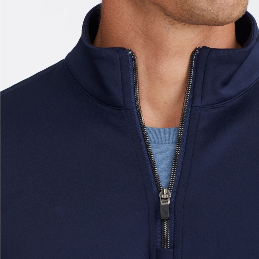 Untuckit Performance 1/4 Zip Pullover Navy Blue w/red accents sz xl